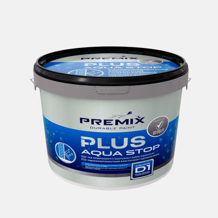 PREMIX AQUA STOP 3KG ЭЛАСТИЧНАЯ ГИДРОИЗОЛ. МАСТИКА ГОТОВАЯ